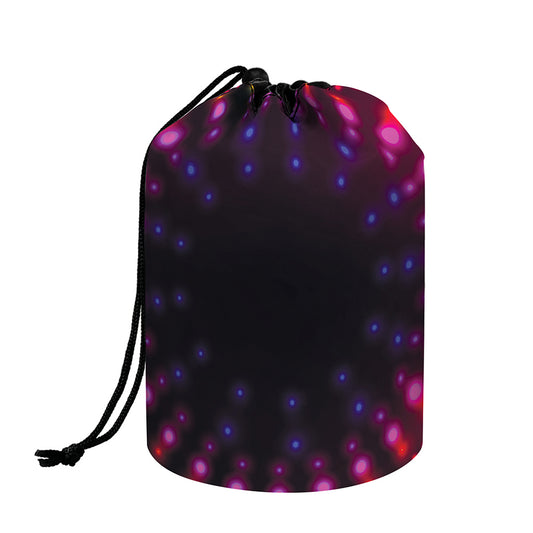 Light Mandala Print Drawstring Makeup Bag