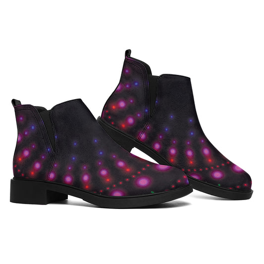 Light Mandala Print Flat Ankle Boots
