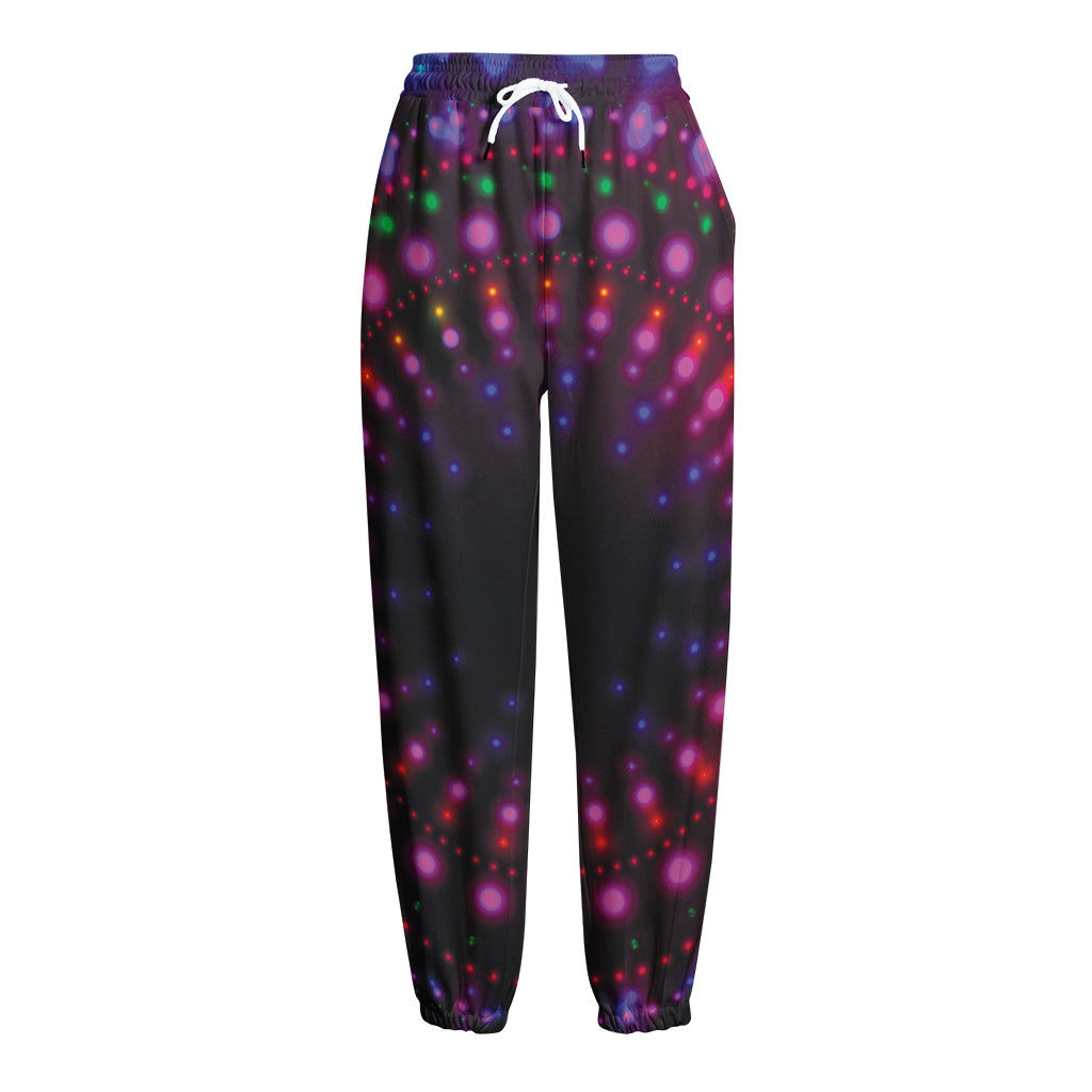 Light Mandala Print Fleece Lined Knit Pants