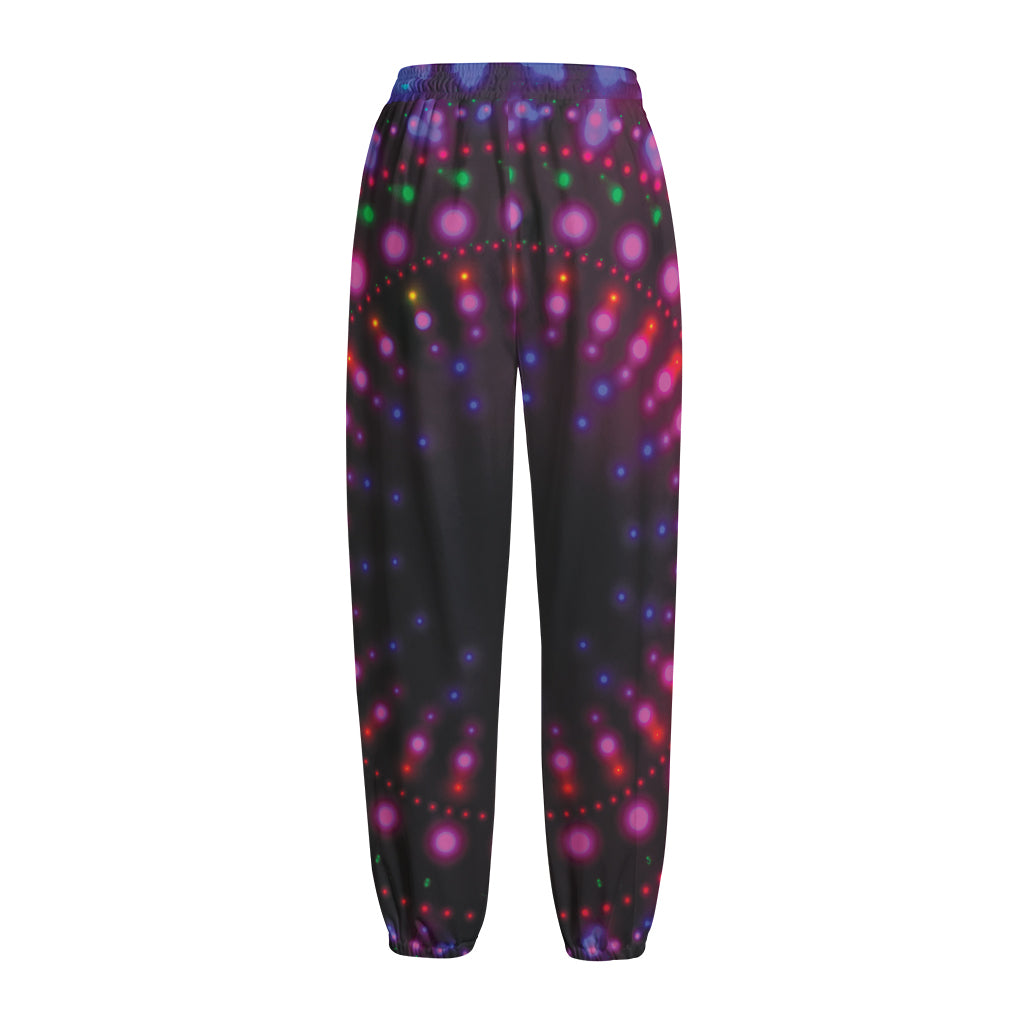 Light Mandala Print Fleece Lined Knit Pants