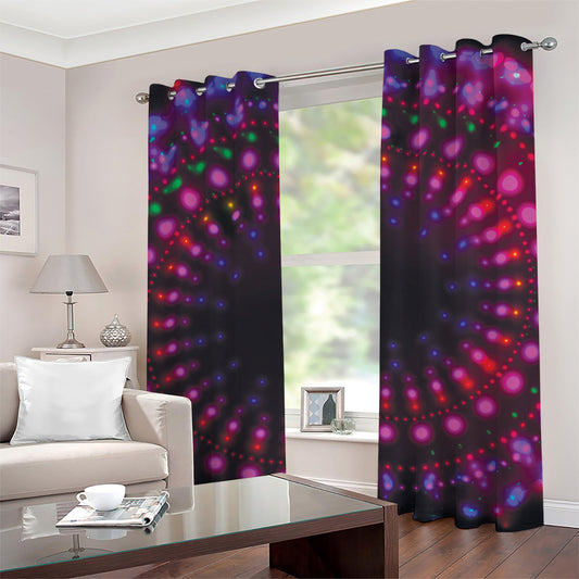 Light Mandala Print Grommet Curtains