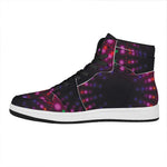 Light Mandala Print High Top Leather Sneakers