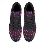 Light Mandala Print High Top Leather Sneakers