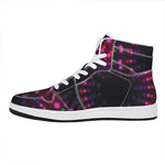 Light Mandala Print High Top Leather Sneakers
