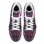 Light Mandala Print High Top Leather Sneakers