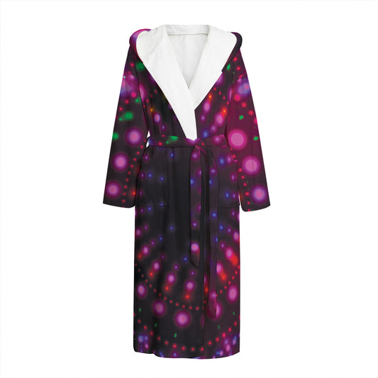 Light Mandala Print Hooded Bathrobe
