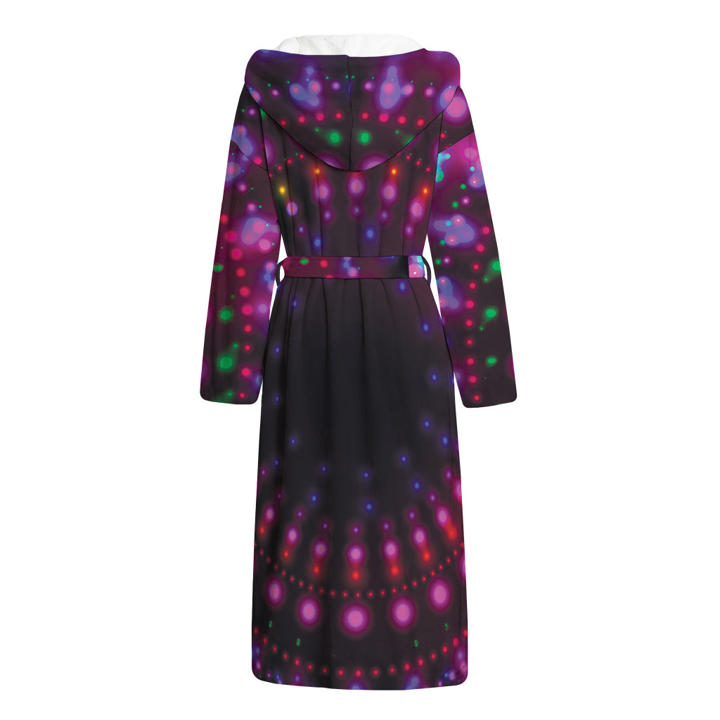 Light Mandala Print Hooded Bathrobe
