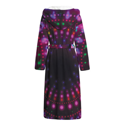 Light Mandala Print Hooded Bathrobe