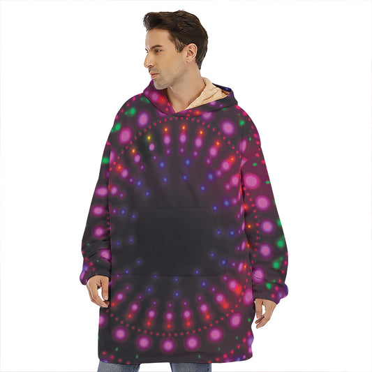 Light Mandala Print Hoodie Blanket