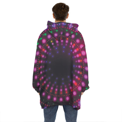 Light Mandala Print Hoodie Blanket