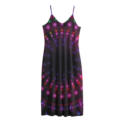 Light Mandala Print Jersey Midi Cami Dress