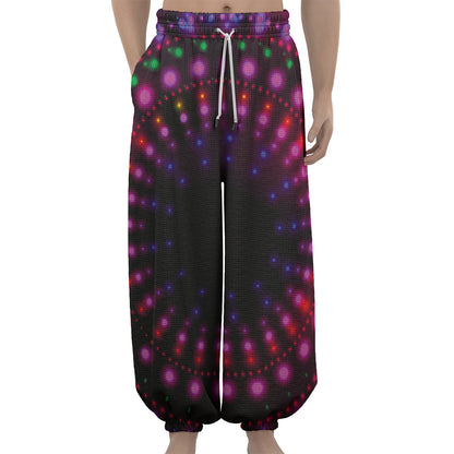Light Mandala Print Lantern Pants