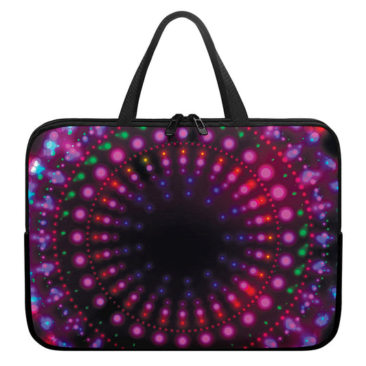 Light Mandala Print Laptop Sleeve With Handle