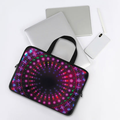 Light Mandala Print Laptop Sleeve With Handle