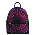 Light Mandala Print Leather Backpack