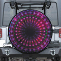 Light Mandala Print Leather Spare Tire Cover