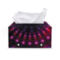 Light Mandala Print Leather Tissue Box Cover