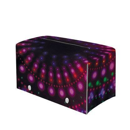 Light Mandala Print Leather Tissue Box Cover