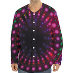 Light Mandala Print Long Sleeve Baseball Jersey