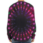 Light Mandala Print Long Sleeve Baseball Jersey
