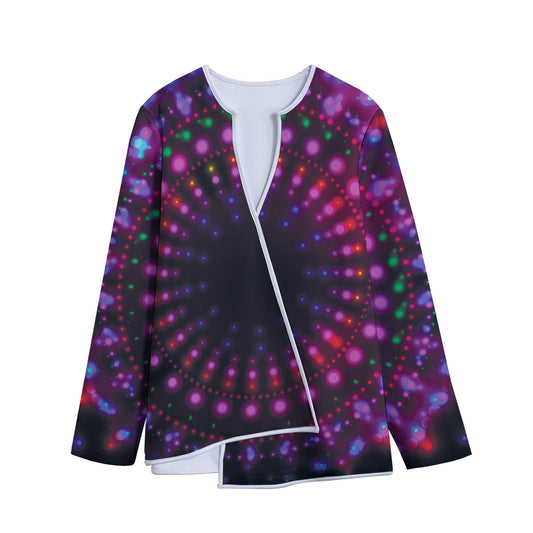 Light Mandala Print Long Sleeve Short Coat