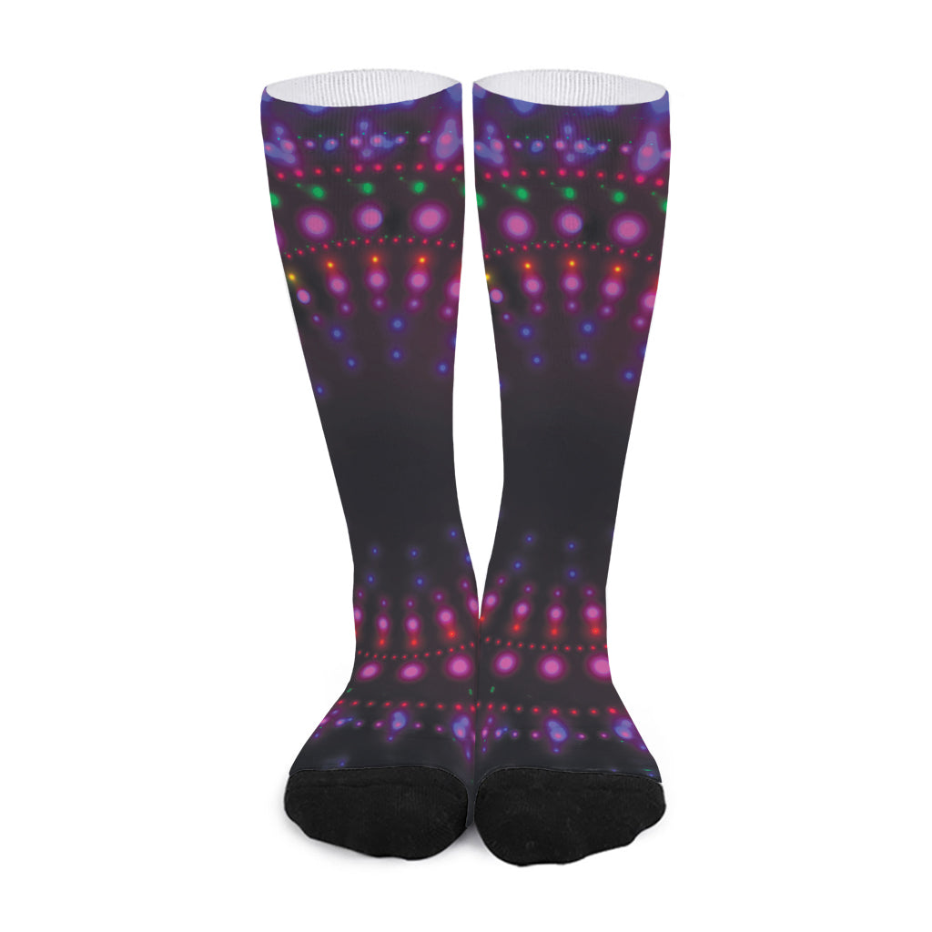 Light Mandala Print Long Socks