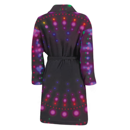 Light Mandala Print Men's Bathrobe