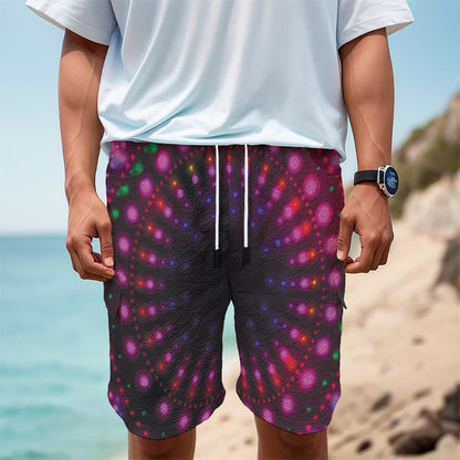 Light Mandala Print Men's Cargo Shorts
