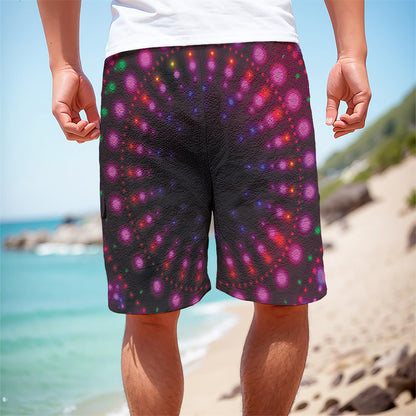 Light Mandala Print Men's Cargo Shorts
