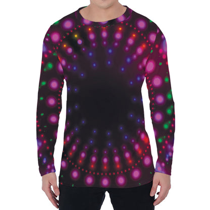 Light Mandala Print Men's Long Sleeve T-Shirt