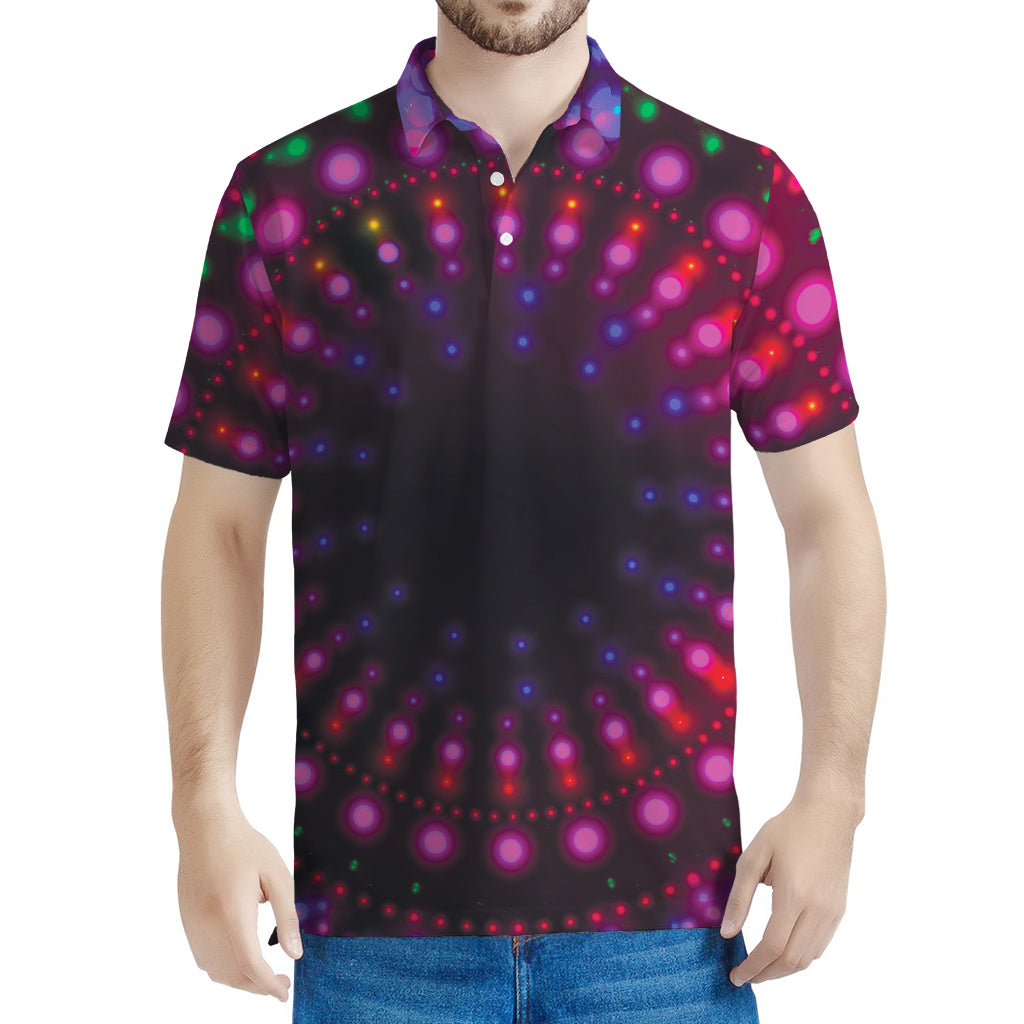 Light Mandala Print Men's Polo Shirt