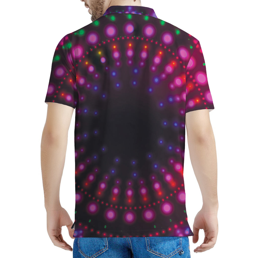 Light Mandala Print Men's Polo Shirt