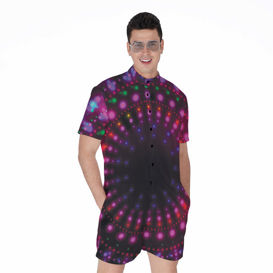 Light Mandala Print Men's Rompers