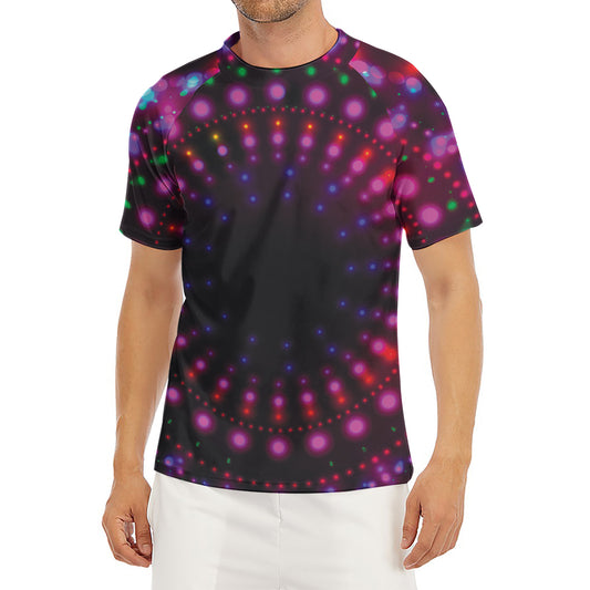 Light Mandala Print Men's Short Sleeve Rash Guard