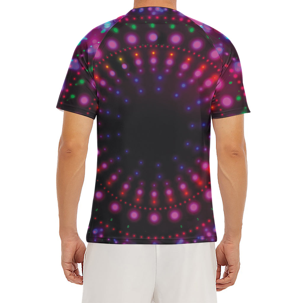 Light Mandala Print Men's Short Sleeve Rash Guard