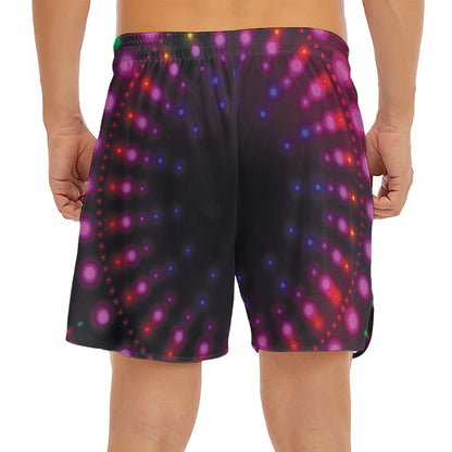 Light Mandala Print Men's Split Running Shorts