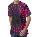 Light Mandala Print Men's Velvet T-Shirt