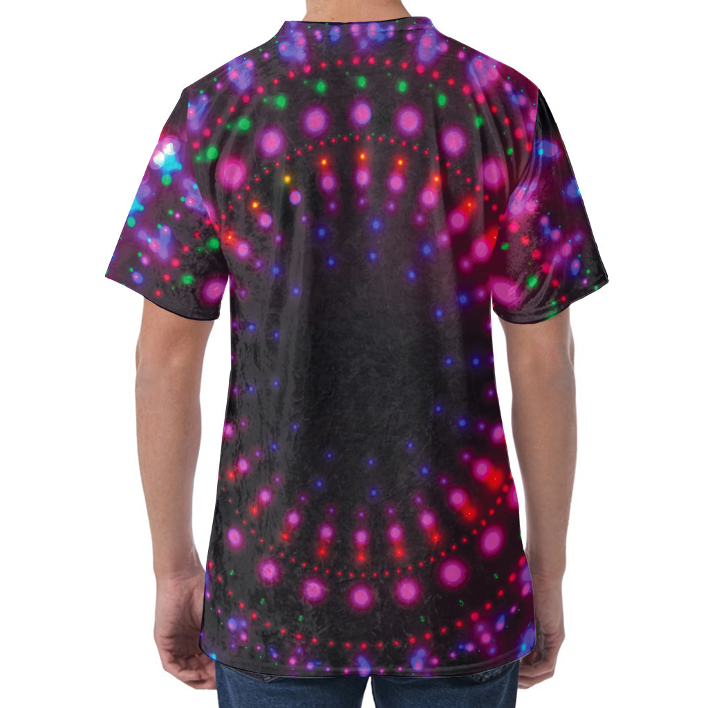 Light Mandala Print Men's Velvet T-Shirt