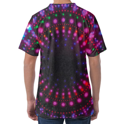 Light Mandala Print Men's Velvet T-Shirt