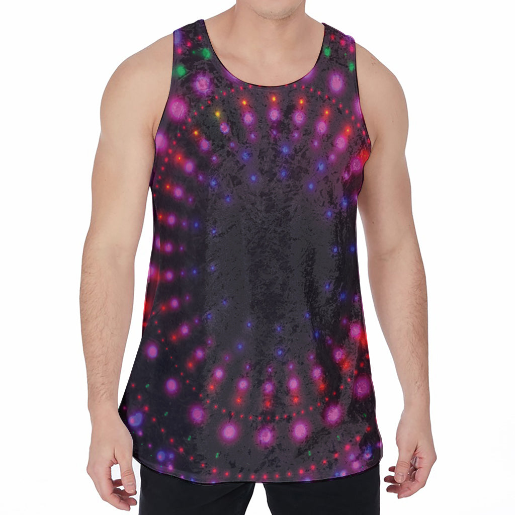 Light Mandala Print Men's Velvet Tank Top