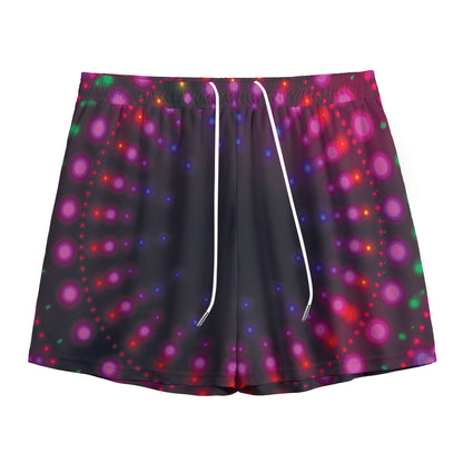 Light Mandala Print Mesh Shorts