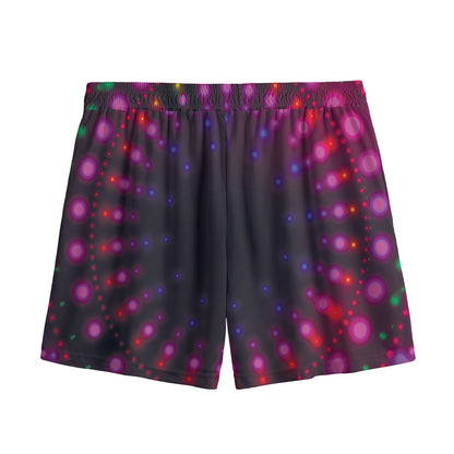 Light Mandala Print Mesh Shorts