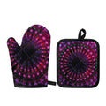Light Mandala Print Oven Mitt And Pot Holder Set