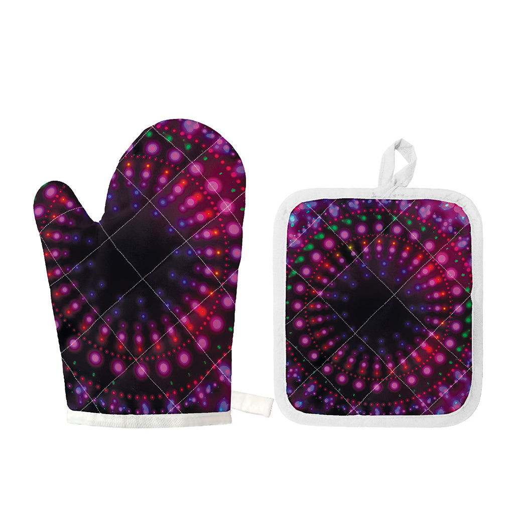 Light Mandala Print Oven Mitt And Pot Holder Set