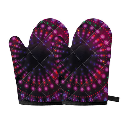 Light Mandala Print Oven Mitts