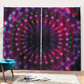 Light Mandala Print Pencil Pleat Curtains