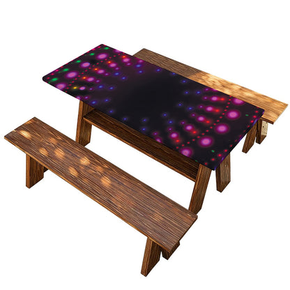Light Mandala Print Picnic Table Cover