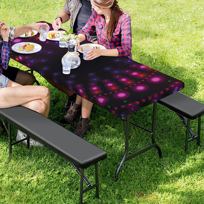 Light Mandala Print Picnic Table Cover