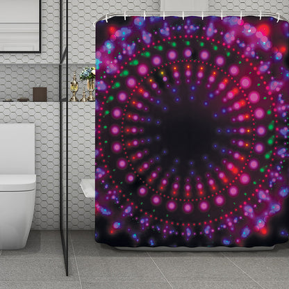 Light Mandala Print Polyester Shower Curtain