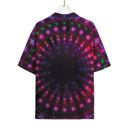 Light Mandala Print Rayon Hawaiian Shirt